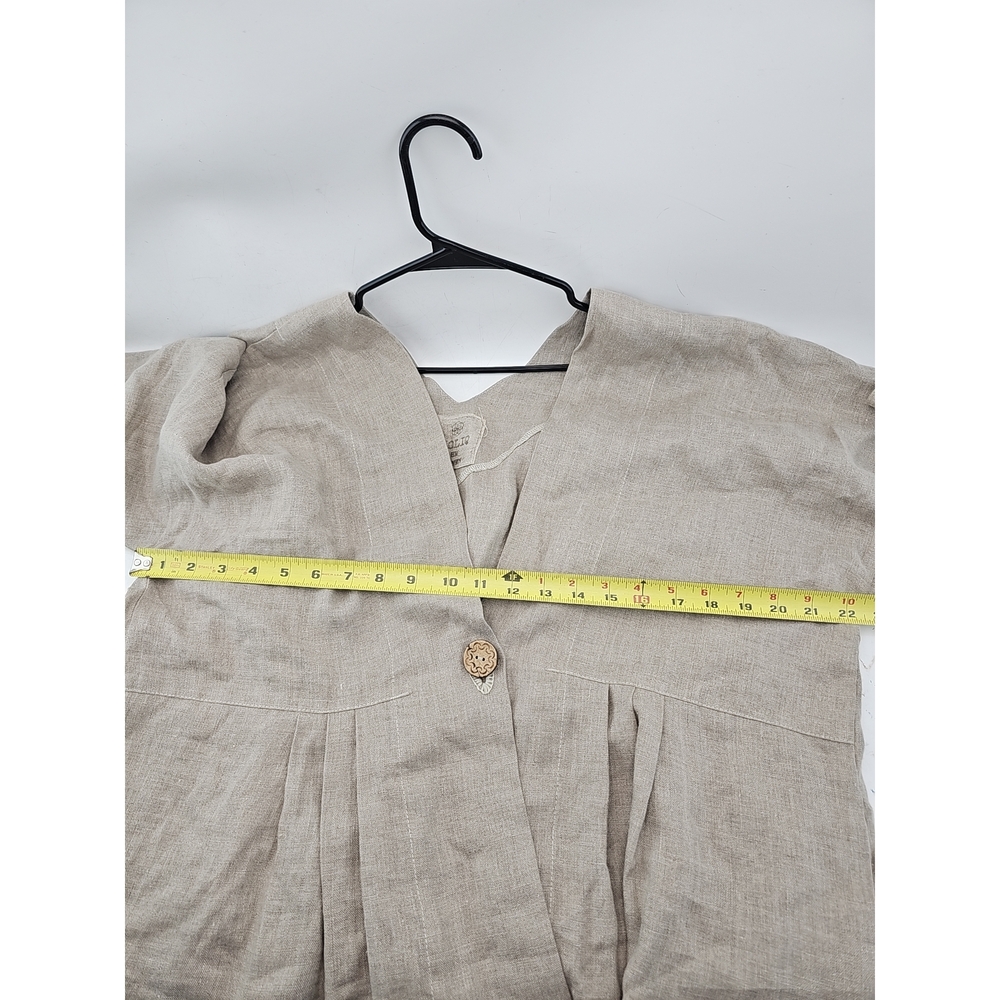 Moliq Linen V-Neck Relaxed Tunic Dress - Picture 4 of 5